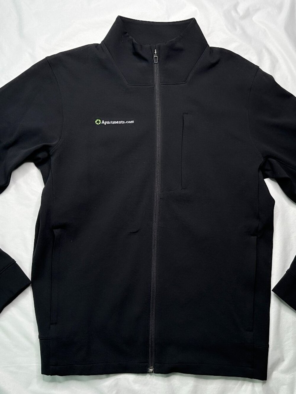 Lululemon Sojourn Jacket Mens M Black Full Zip Activewear Performance LM3CZOS